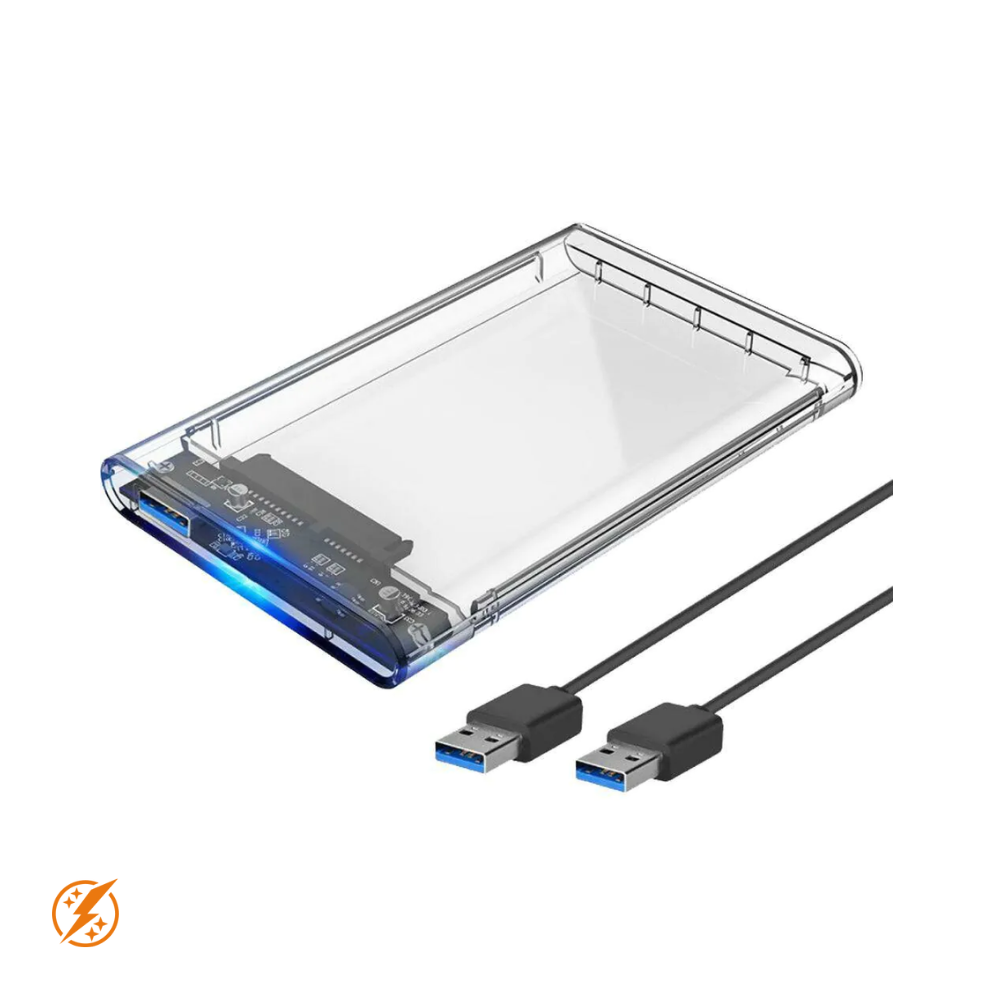 Case Transparente Gaveta para HD Externo 2.5" SATA USB 3.0 KNUP - KP-HD012