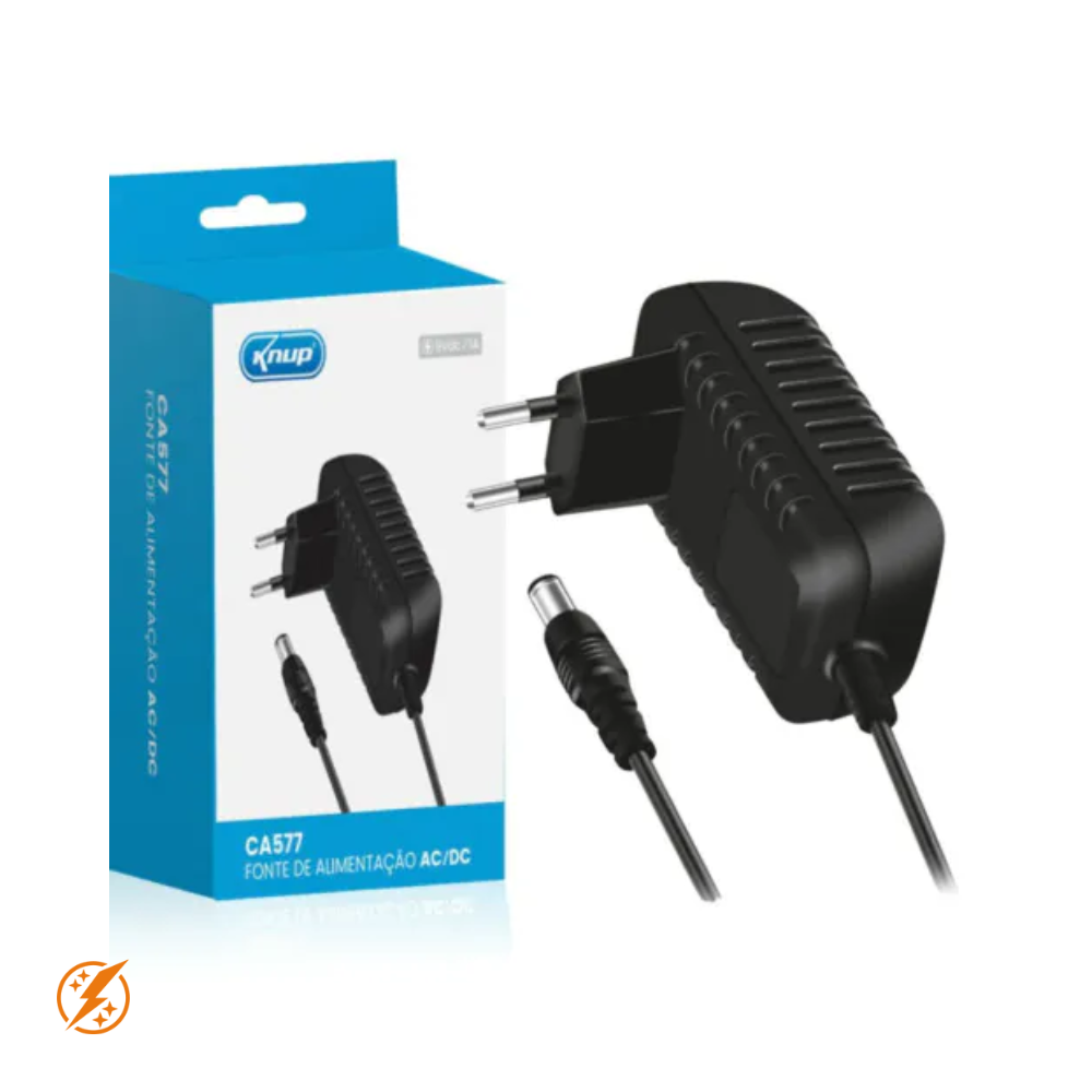 Fonte de Alimentação 9V 1A Bivolt KNUP - KP-CA576