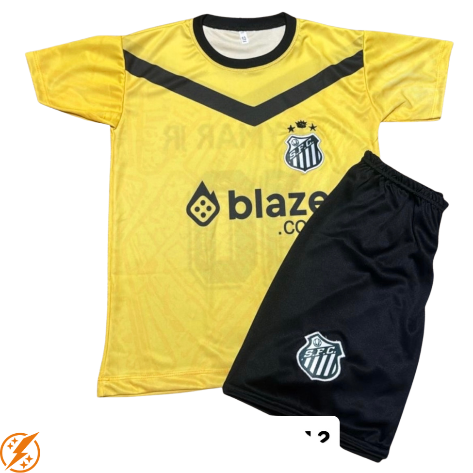 Kit Infantil Santos FC Unissex(Amarelo)