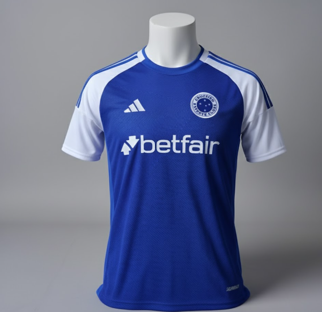Camisa Cruzeiro I 2025/26 Torcedor Azul