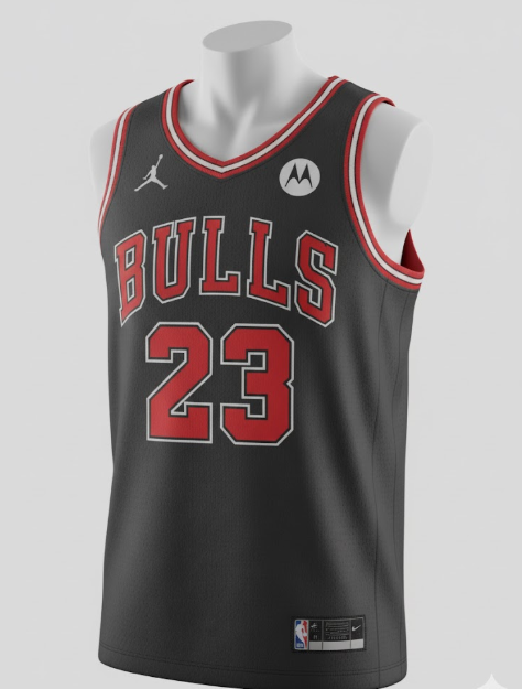 Regata de Basquete Chicago Bulls Jordan #23 (preto)