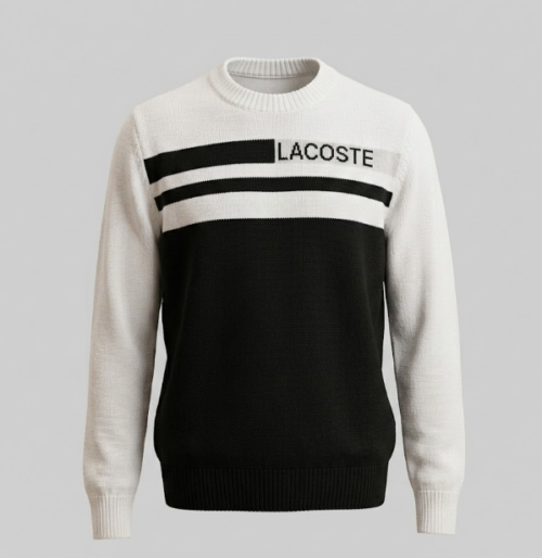 Suéter Lacoste Masculino Preto e Branco