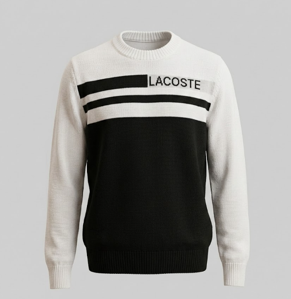 Suéter Lacoste Masculino Preto e Branco