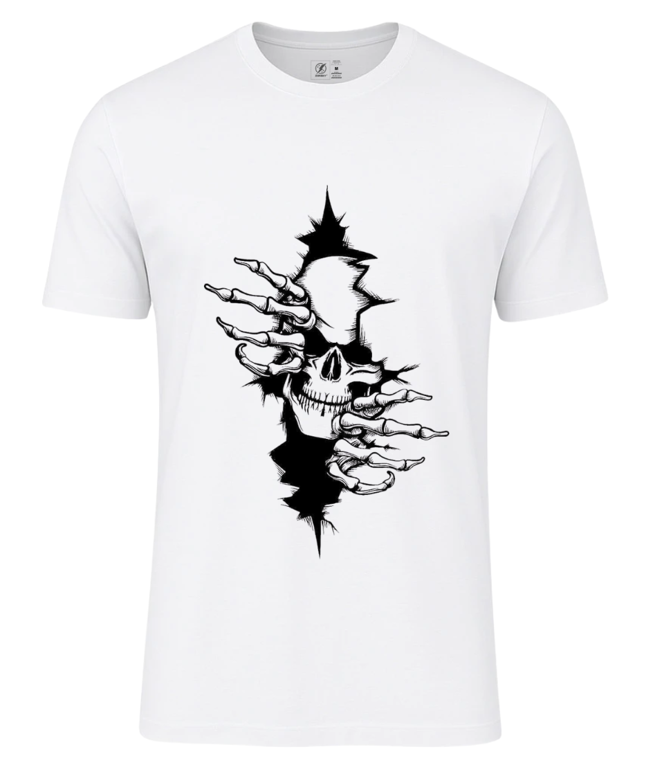 Camiseta Caveira Streetwear Branca Zonsky®