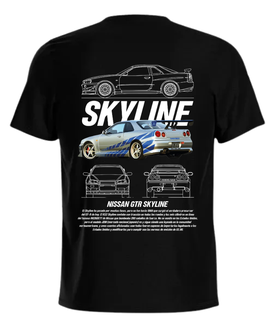 Camiseta Skyline R34 Original Zonsky®
